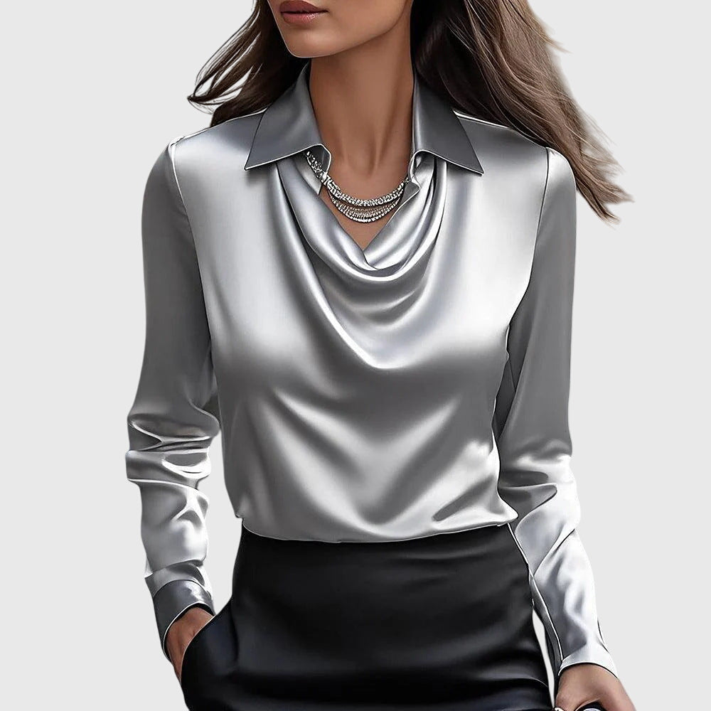 Fiona™ | Elegante Satijnen Blouse