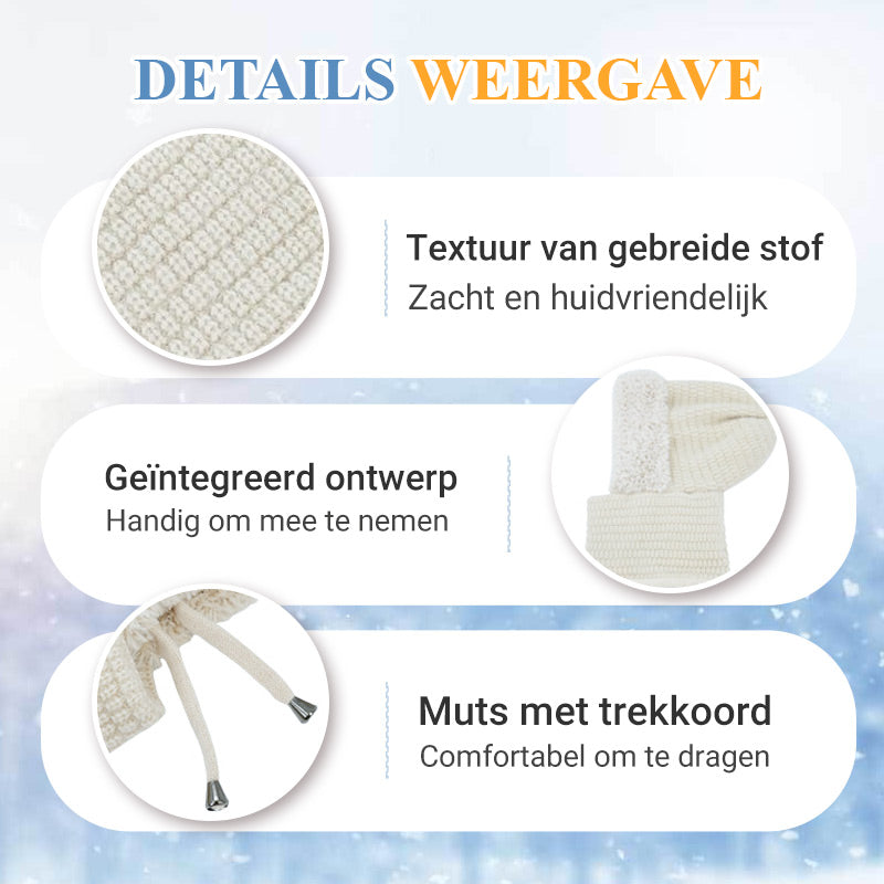 Vrouwen Winddichte Sjaal-Muts voor Buiten