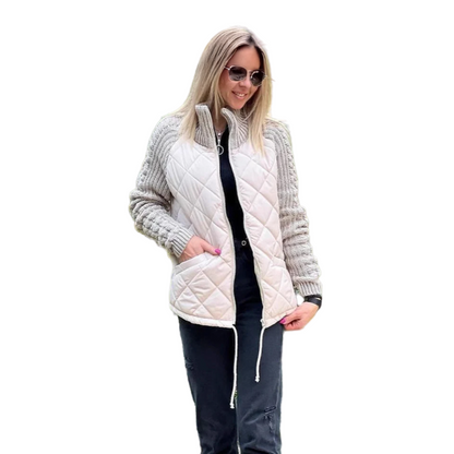 Avelin™ | Gebreid Damesjack met Rits | Gewatteerd