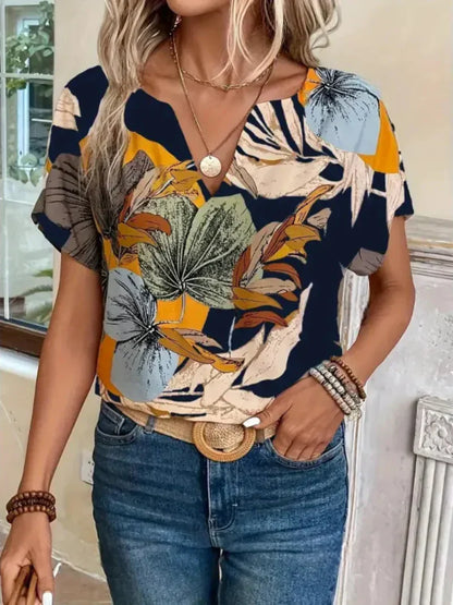 Klassieke zomerblouse met bloemenprint voor dames