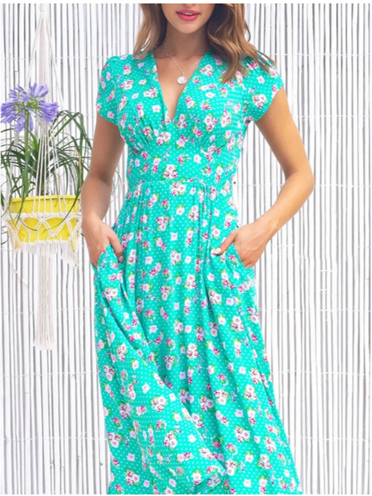 Fienna – Midi-jurk met knoopjes aan de voorkant