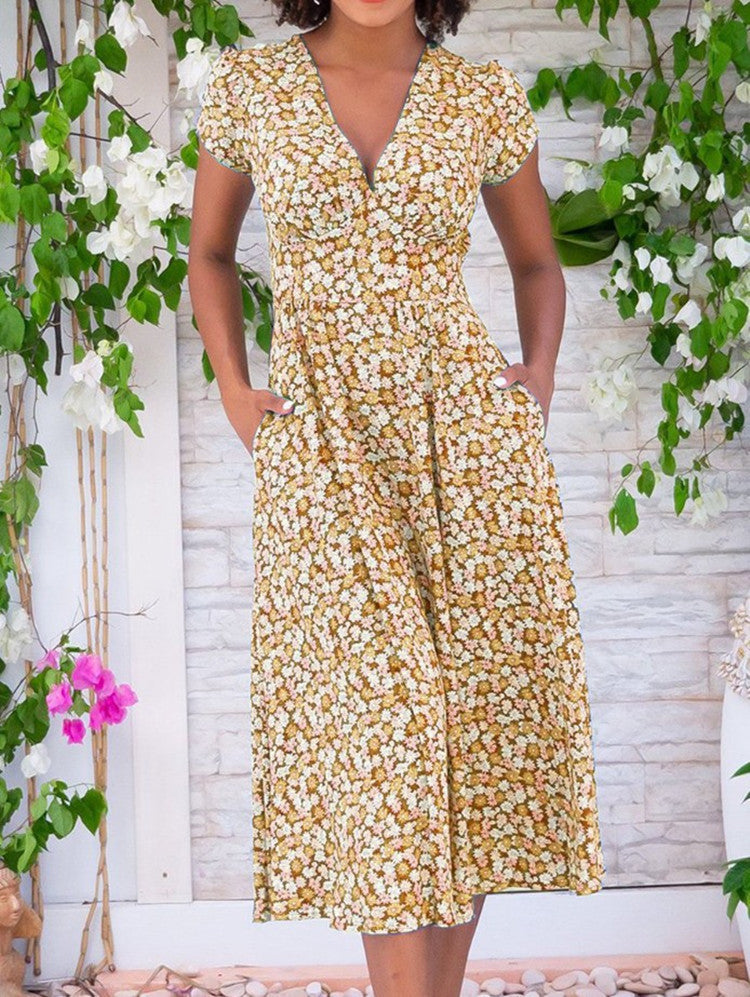 Fienna – Midi-jurk met knoopjes aan de voorkant