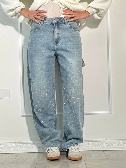 Belle™ Glinsterende damesjeans