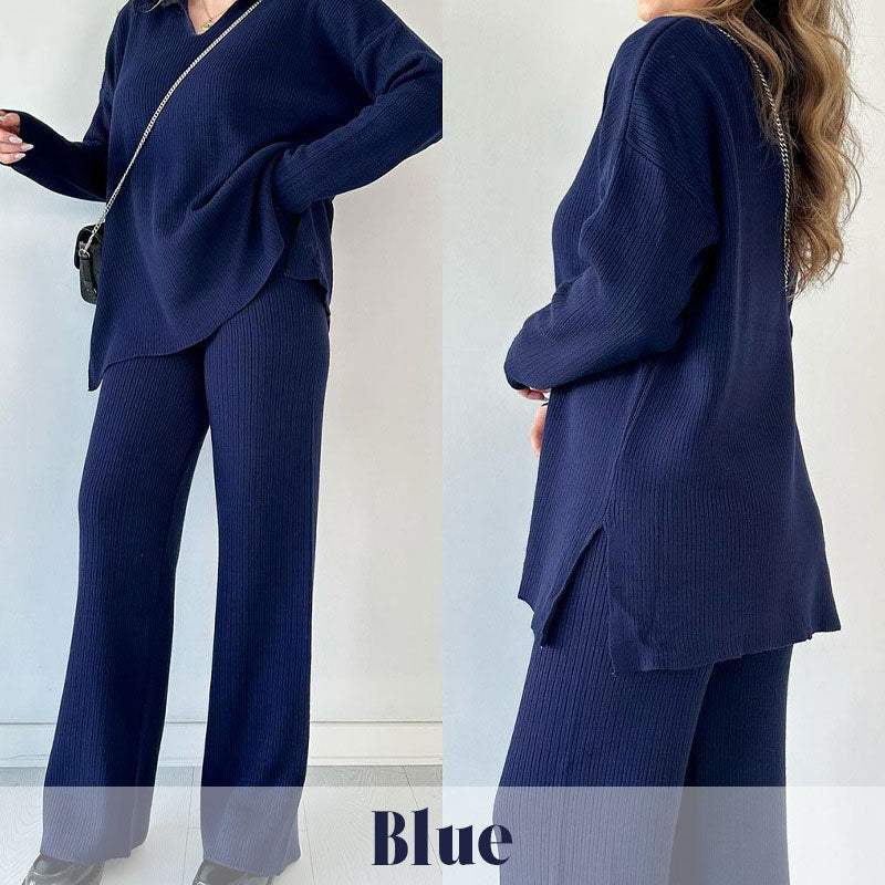 V-hals Gebreide Tweedelige Set