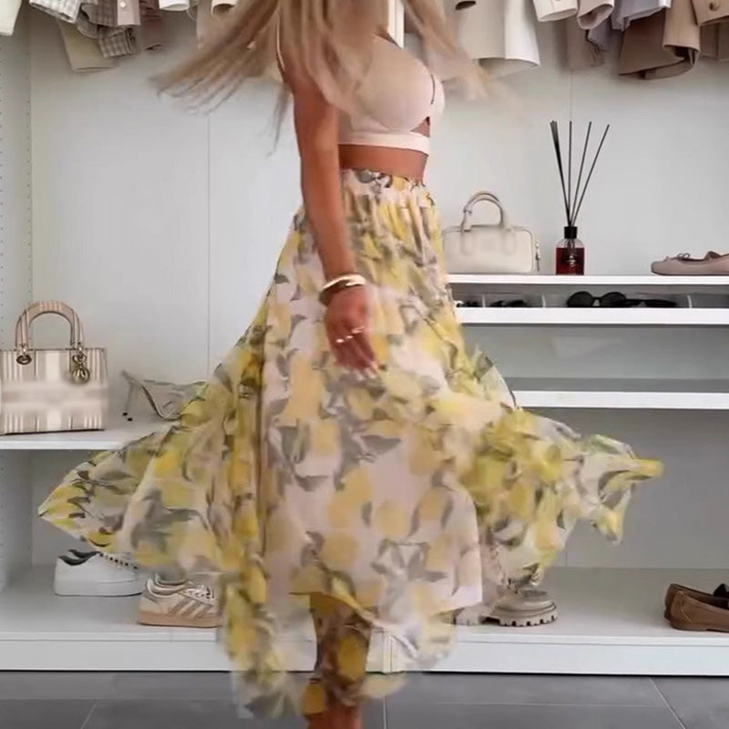 Casual bedrukte tule rok voor dames