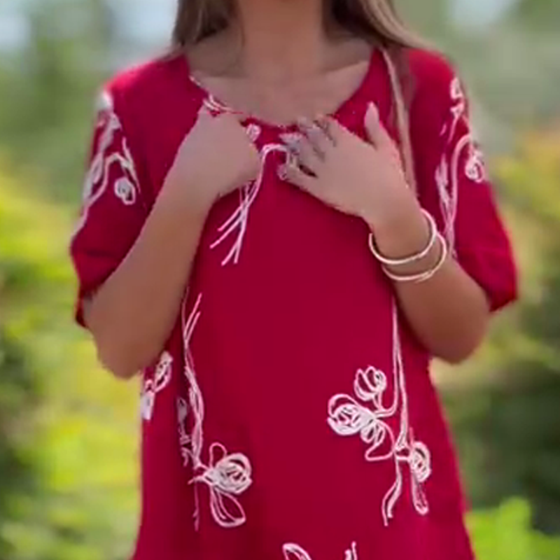 Dames casual losse jurk met korte mouwen