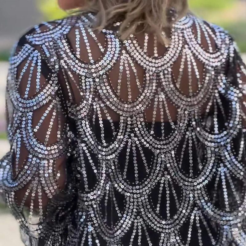 Elegante sjaal met paillettenkralen voor dames