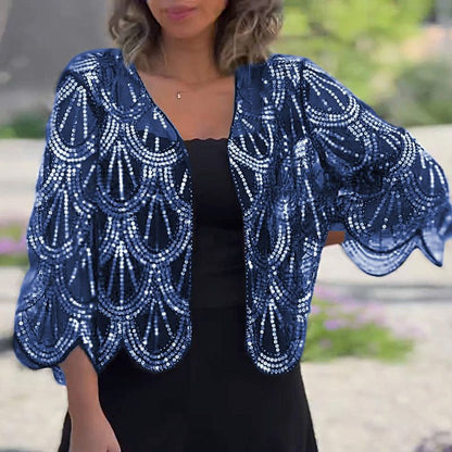 Elegante sjaal met paillettenkralen voor dames