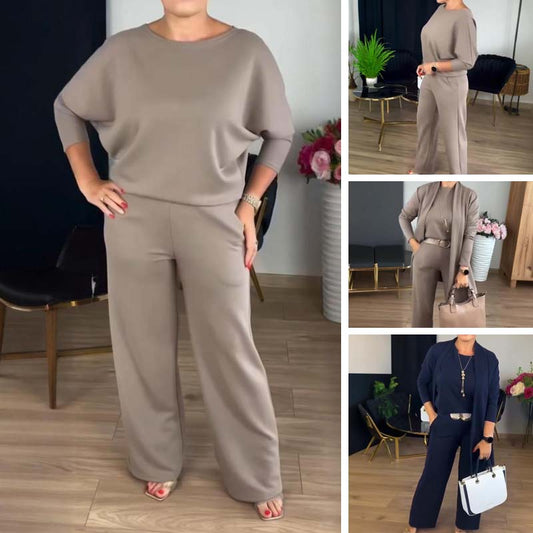 Aveline™ Elegante Lange Cardigan & Top & Broek 3-Delige Set