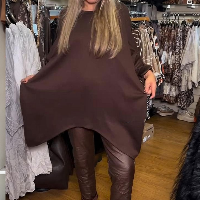 Isabelle™ – Losse Top & Effen Broek Tweedelige Set